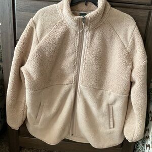 Tel Gear Faux Sherpa Full Zip Jacket Tan XXL